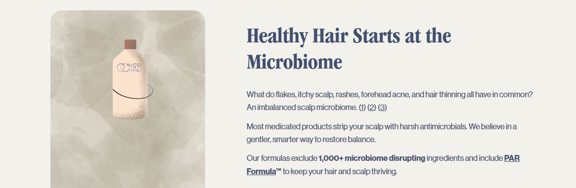 The Ochre Sensitive Scalp Kit- Fragrance Purifying shampoo, balancing conditioner and weightless cream