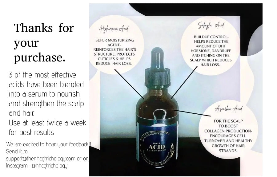The Hair Acid- Ultra potent scalp serum for inflamed, dry, itchy and scaly scalp