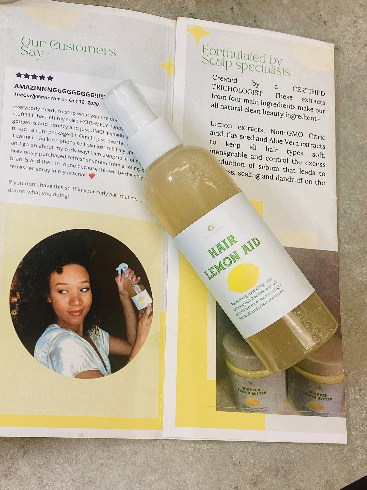 Hair Lemon Aid hydrating hair and scalp booster 8oz