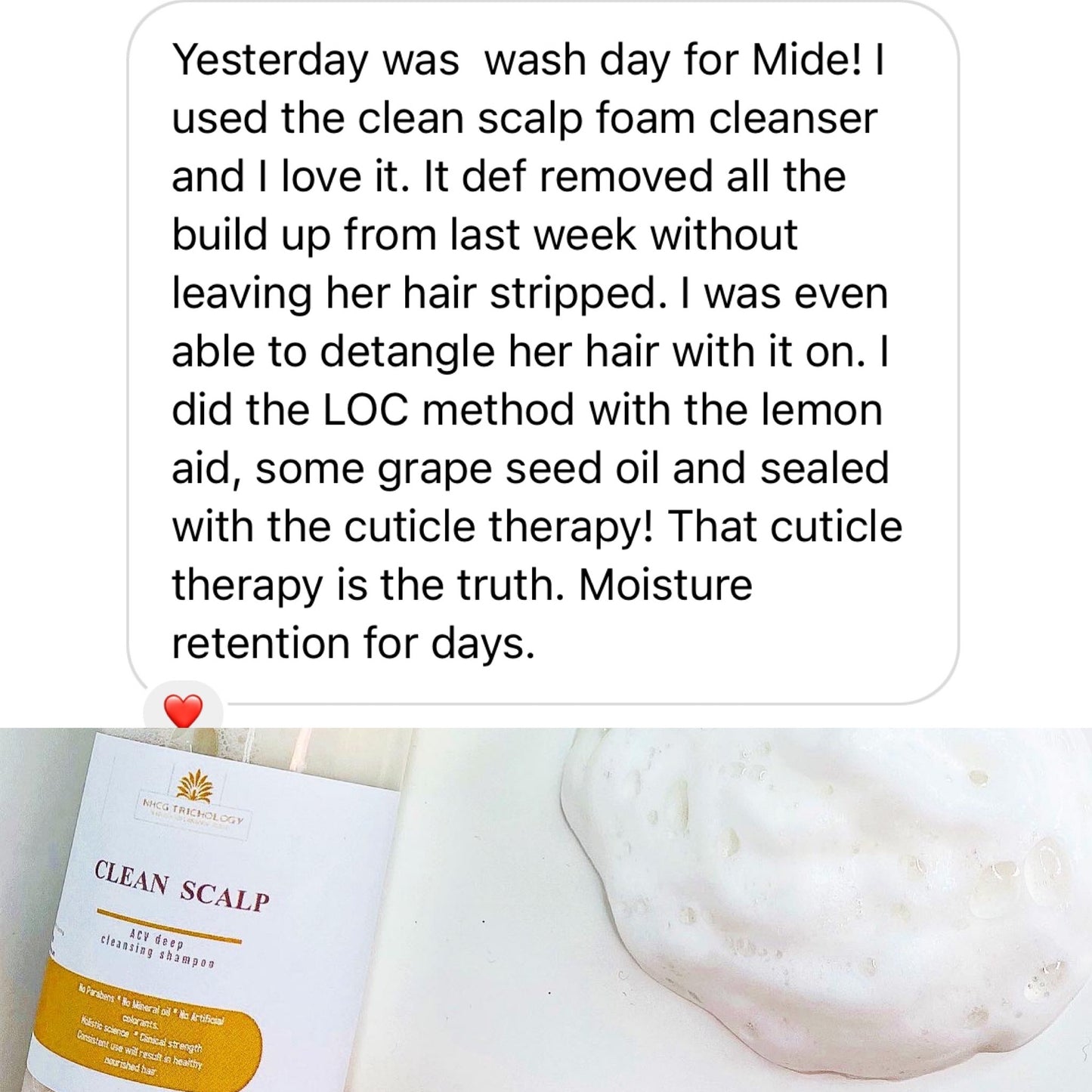 Clean Scalp Foam cleansing shampoo